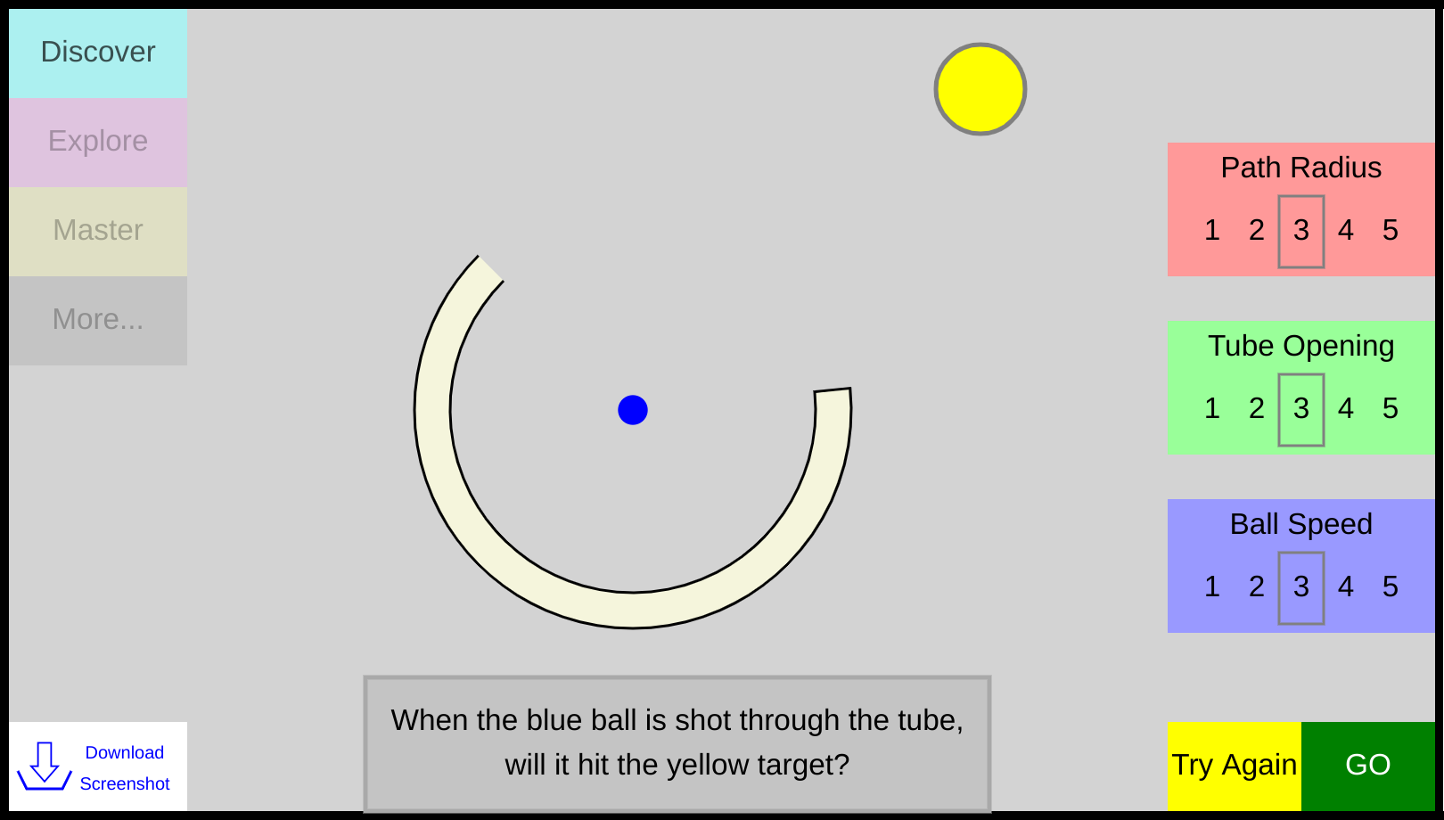 Curvilinear Motion Canvas