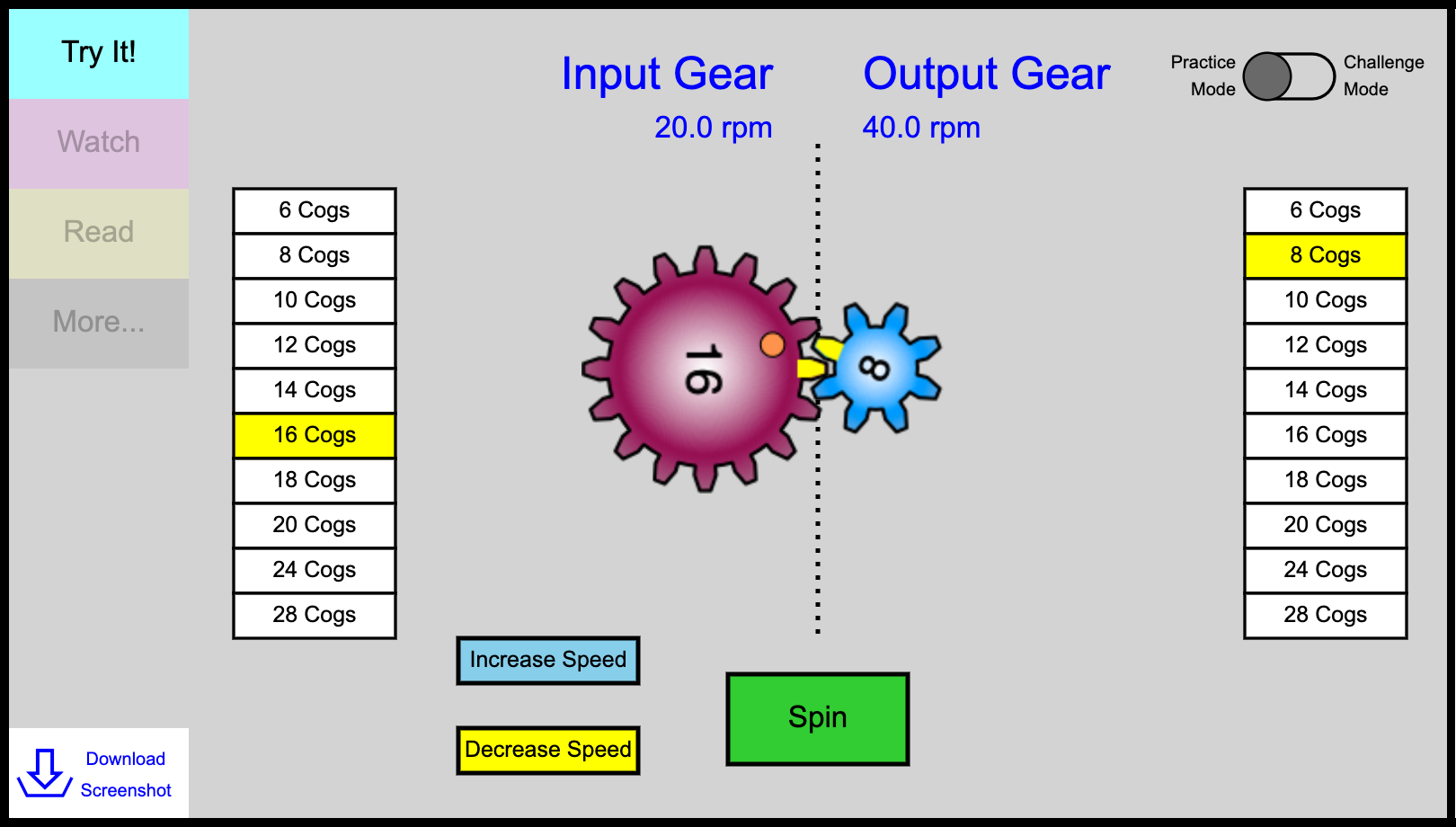 Gear Ratios Canvas